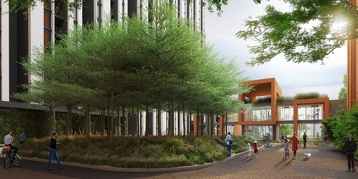 Landscaped walkway